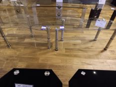 Mountright clear glass TV stand and Mountright universal 1050 clear TV stand