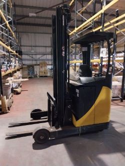 Komatsu Fork Lift Reach Truck, Pallet Racking & Remaining Stock of Television & Audio Accessories, Furniture etc.