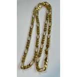 Heavy Men's Necklace Curb Chain 18K Yellow Gold