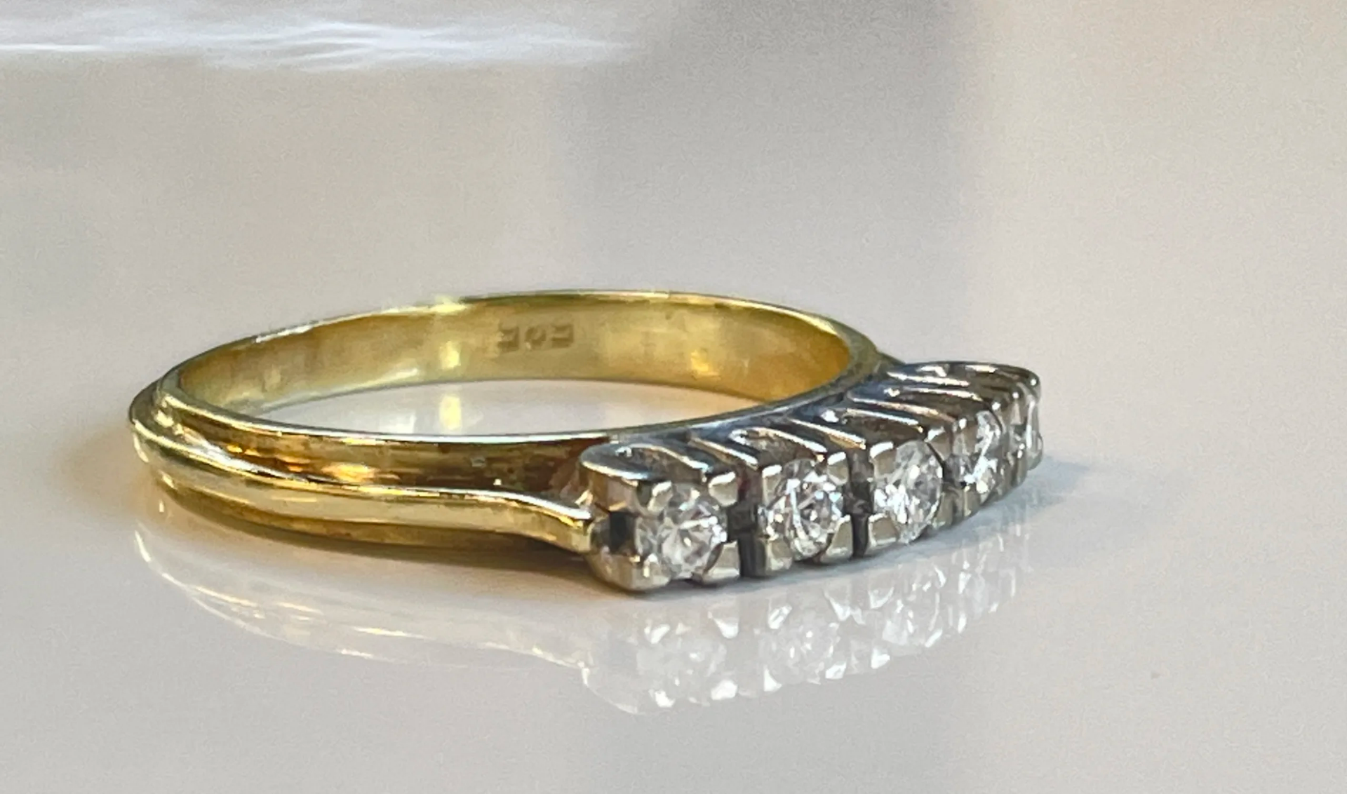 Vintage 585 Gold Diamant Ring ca. 0.25ct - Bild 2 aus 4