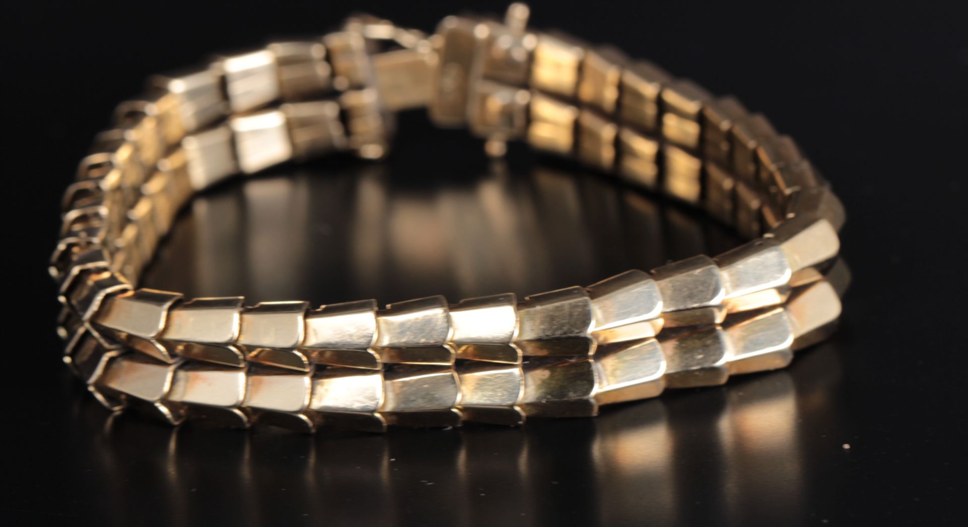 Art Deco Gold Bracelet 14K Yellow Gold - Beautiful Design