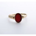 Timeless Lady's Ring with Carnelian 14K Yellow Gold