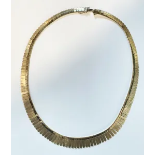 Beautiful Necklace 14K Yellow Gold Matt Gold