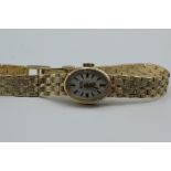 Lady's Wrist Watch 14K Yellow Gold Vintage 1950's