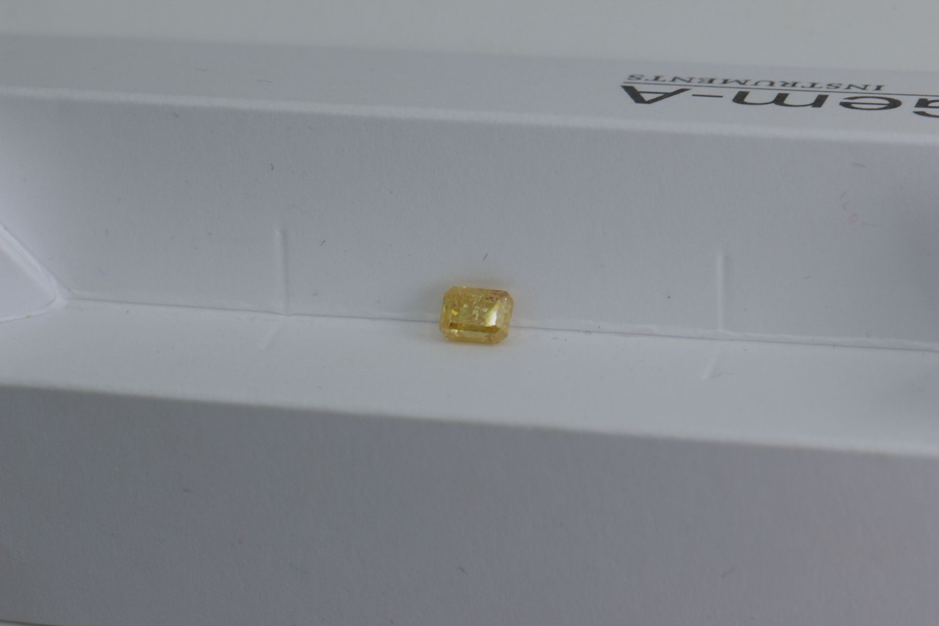 Natural Fancy Yellow Diamond 0.84ct Emerald Cut I2 Gem Report Antwerp - Image 2 of 5