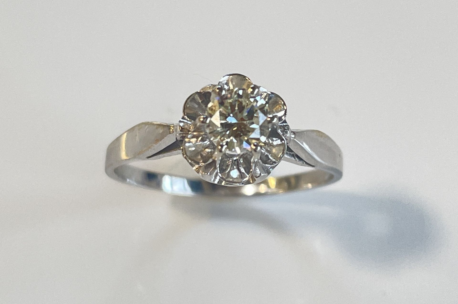 Vintage 18K white gold diamond ring, 0.5 ct. - Image 2 of 4