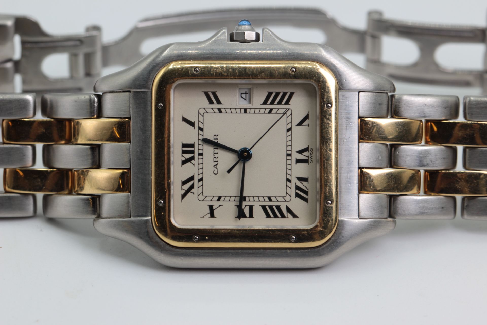 Cartier Panthere 750 Gold mit Edelstahl Armbanduhr - Bild 4 aus 6