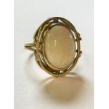 Gold Ring with a large Opal.