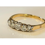 Antique Diamond Ring 14K Yellow Gold approx. 0.24ct Diamonds