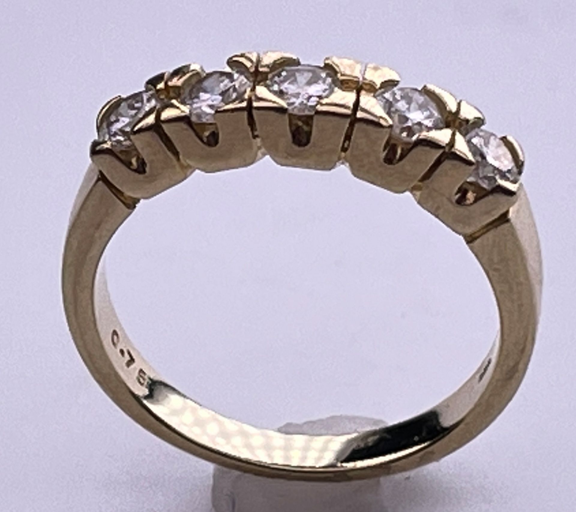 Diamond ring 14K with 0.75 ct. diamonds. - Image 5 of 5