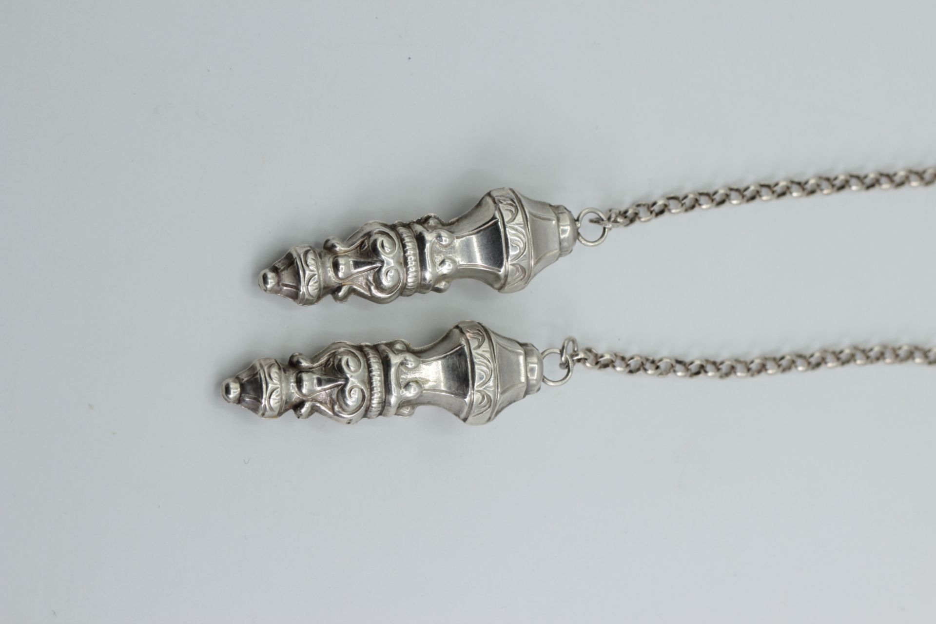 Necklace with pendants. Dutch silver. - Image 3 of 5