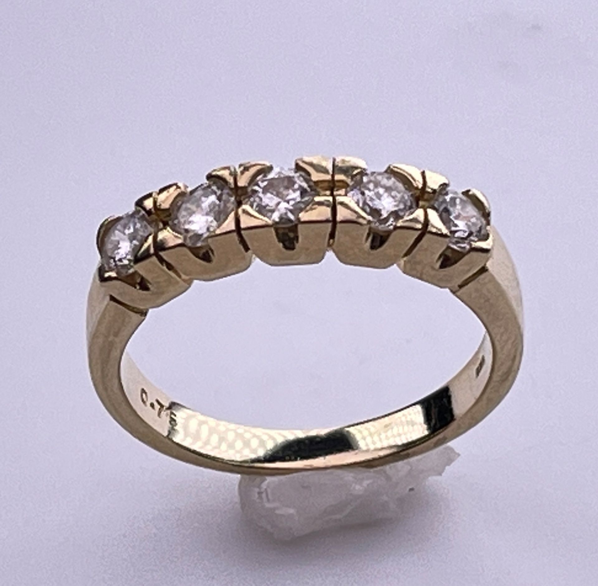 Diamond ring 14K with 0.75 ct. diamonds. - Image 2 of 5