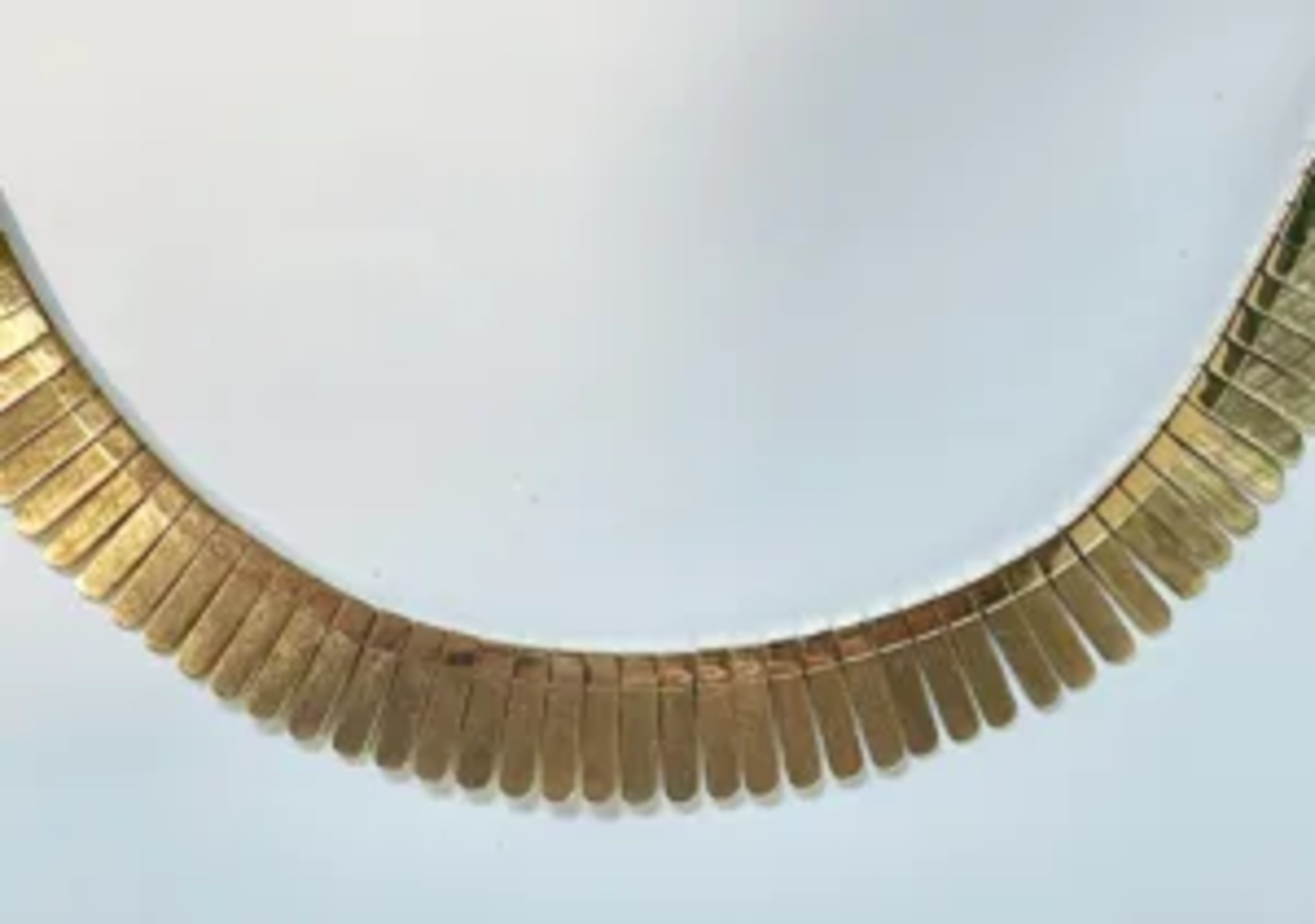 Beautiful Necklace 14K Yellow Gold Matt Gold - Image 2 of 6