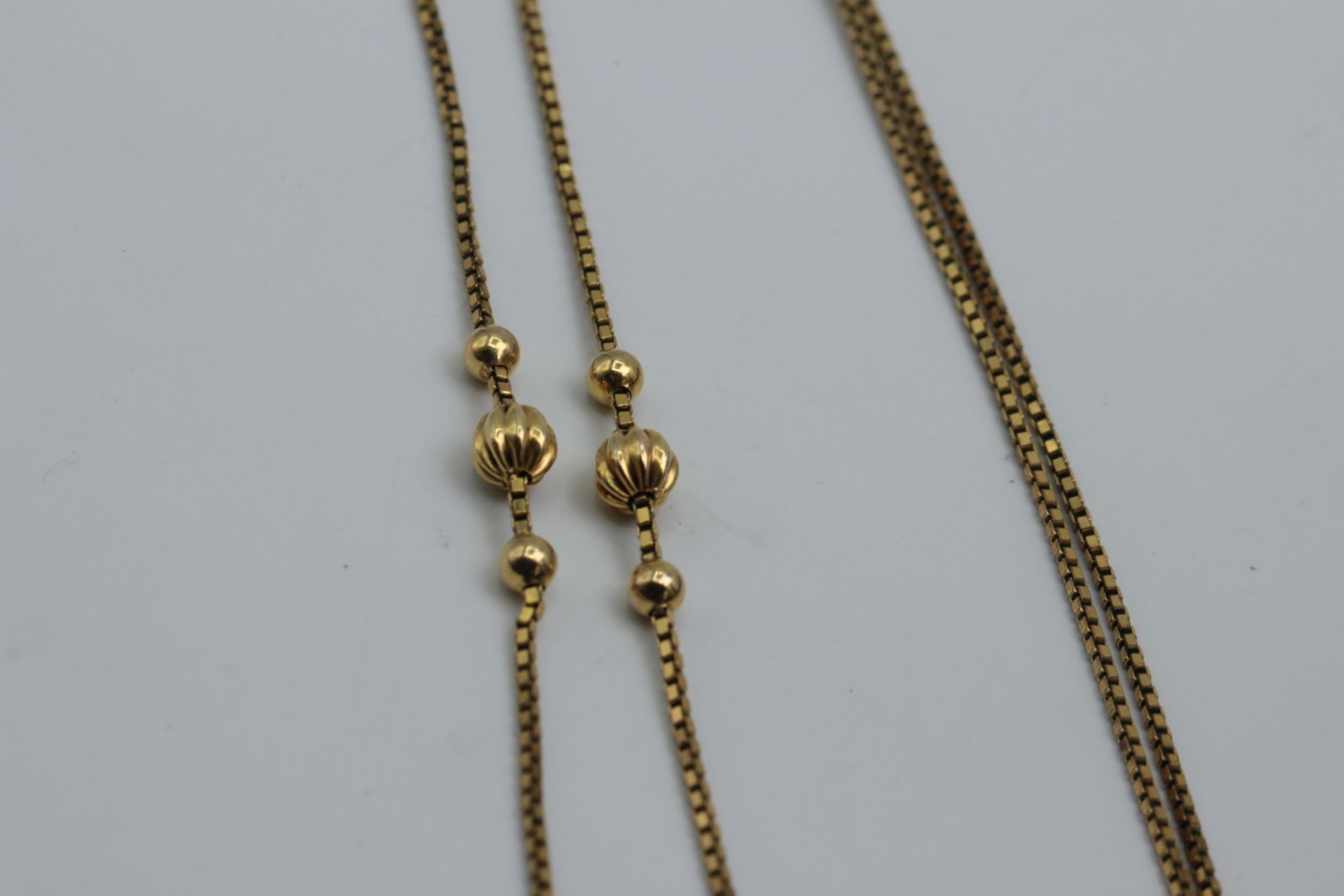 Extra Lange Kette 333 Gold mit Kugeln 91cm