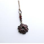 Necklace with bohemian Garnet pendant Tombac