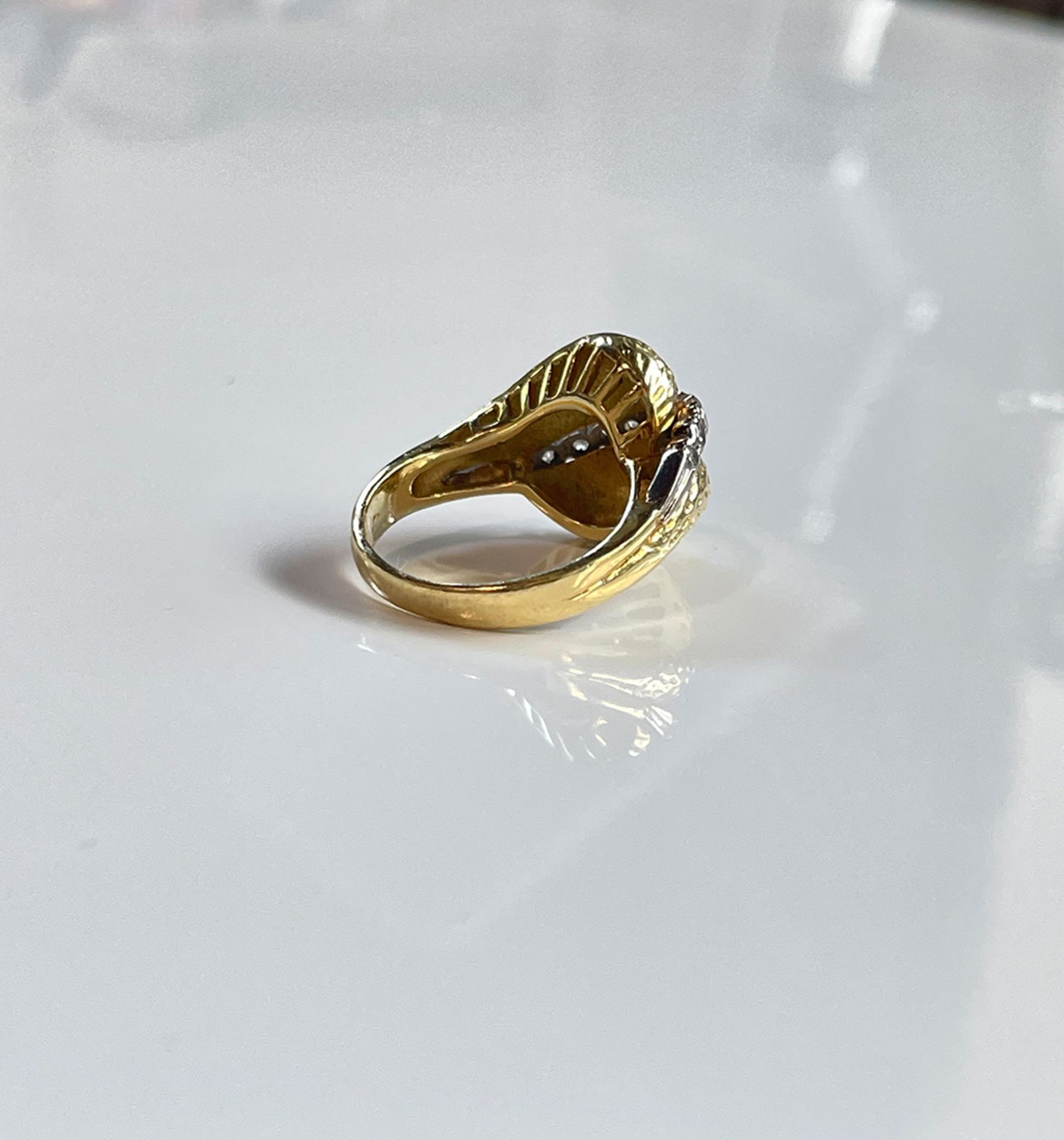 Design Ring mit Diamant 750 Gelbgold - Bild 3 aus 5