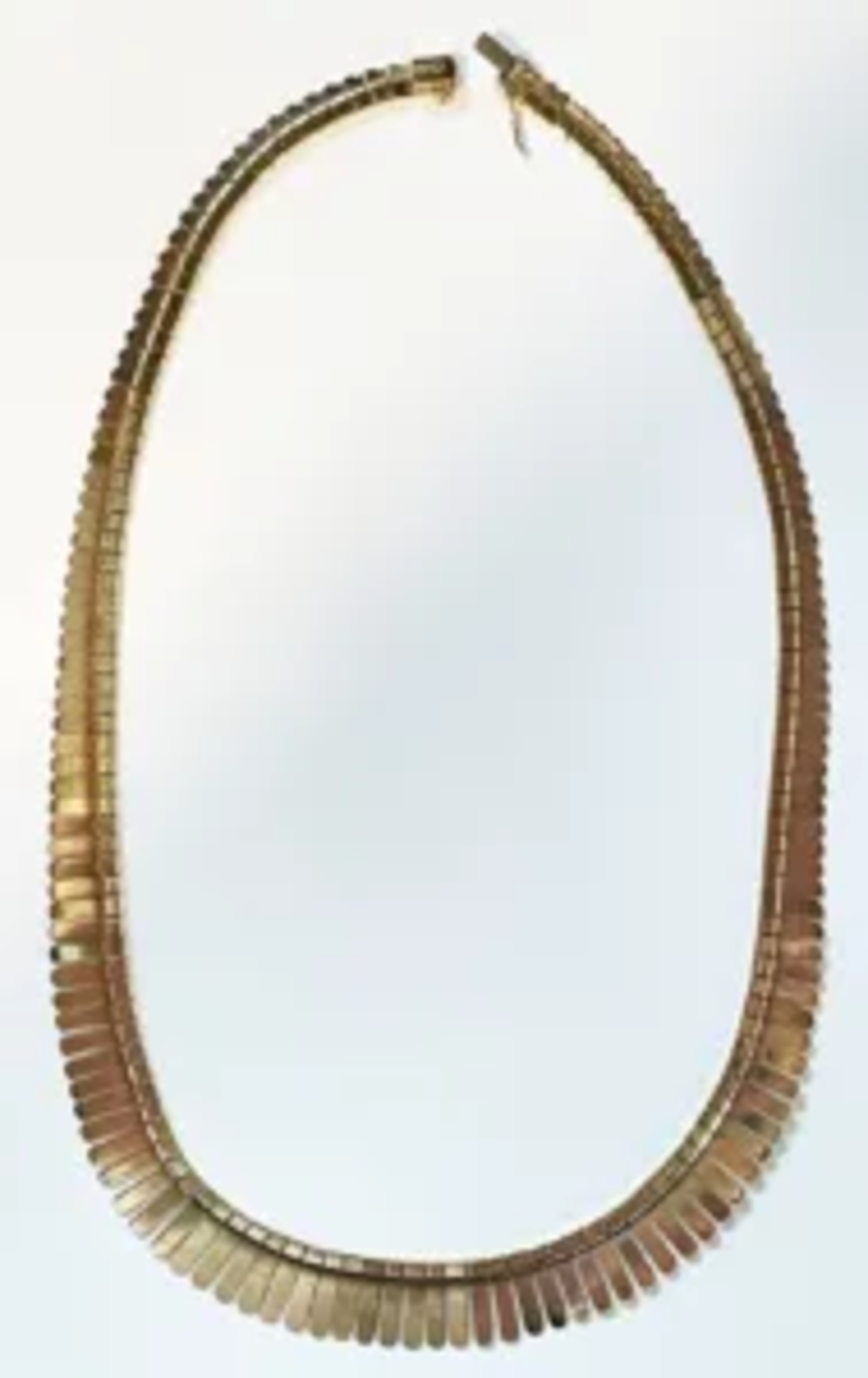 Beautiful Necklace 14K Yellow Gold Matt Gold - Image 4 of 6