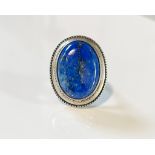 Silver Ring with Lapis Lazuli Dutch Design