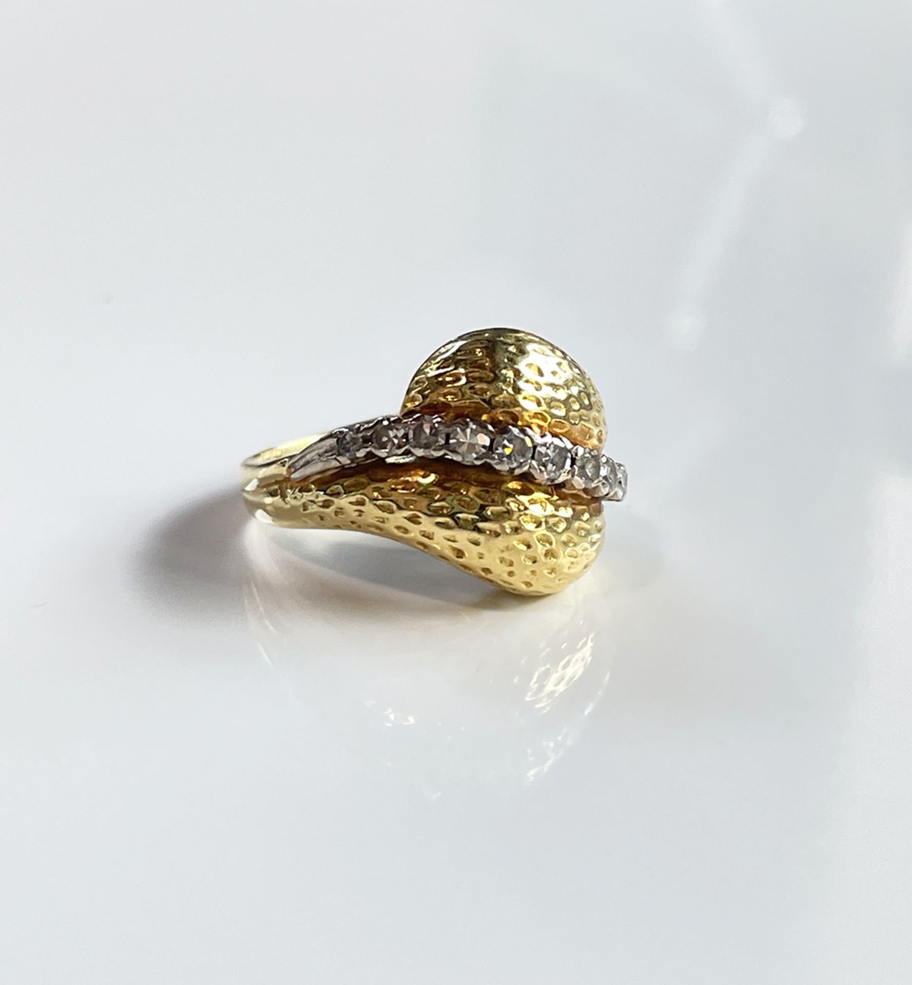 Design Ring mit Diamant 750 Gelbgold - Bild 4 aus 5