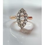 Antique 18K French diamond ring