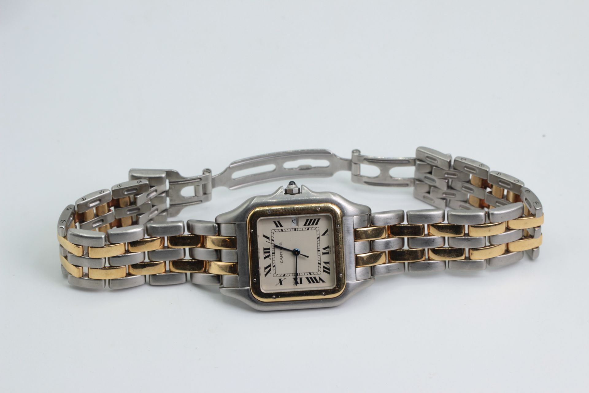 Cartier Panthere 750 Gold mit Edelstahl Armbanduhr - Bild 3 aus 6