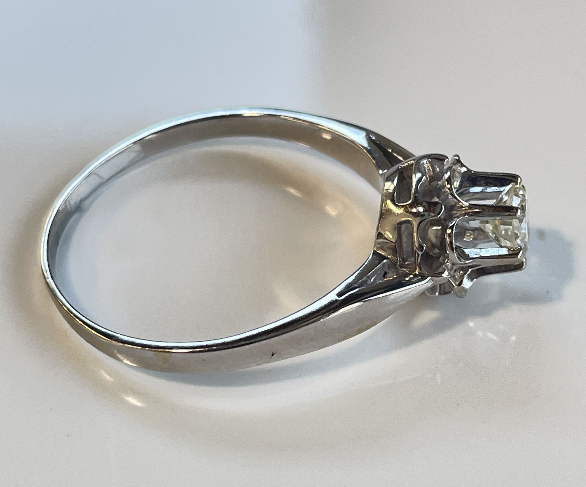 Vintage 18K white gold diamond ring, 0.5 ct. - Image 4 of 4