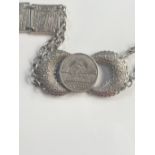 Old silver belt with Egyptian motifs