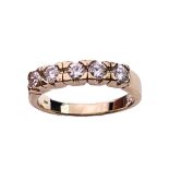 Diamond ring 14K with 0.75 ct. diamonds.