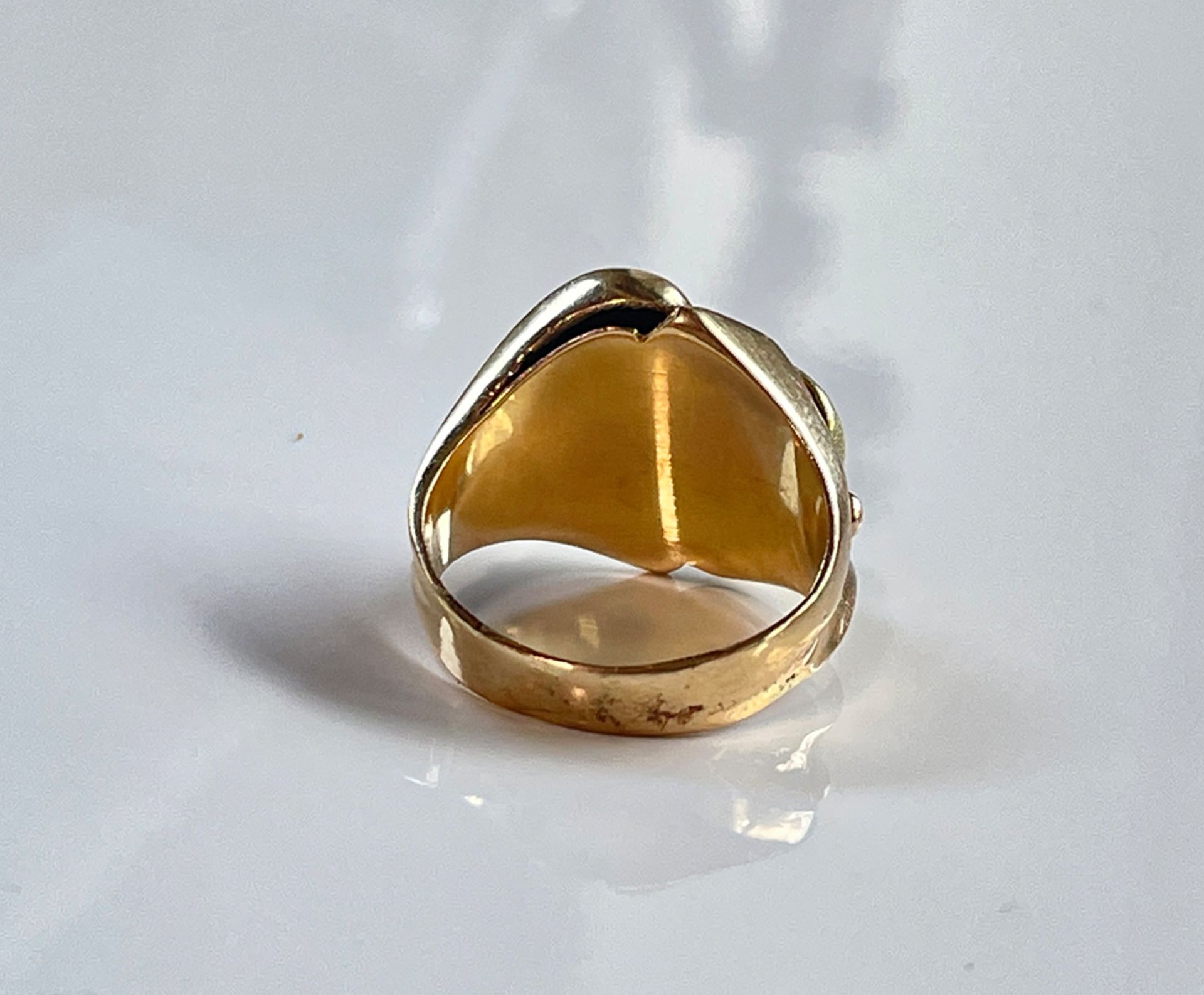 Design Ring, 750 Gelbgold mit Rubin - Bild 5 aus 5