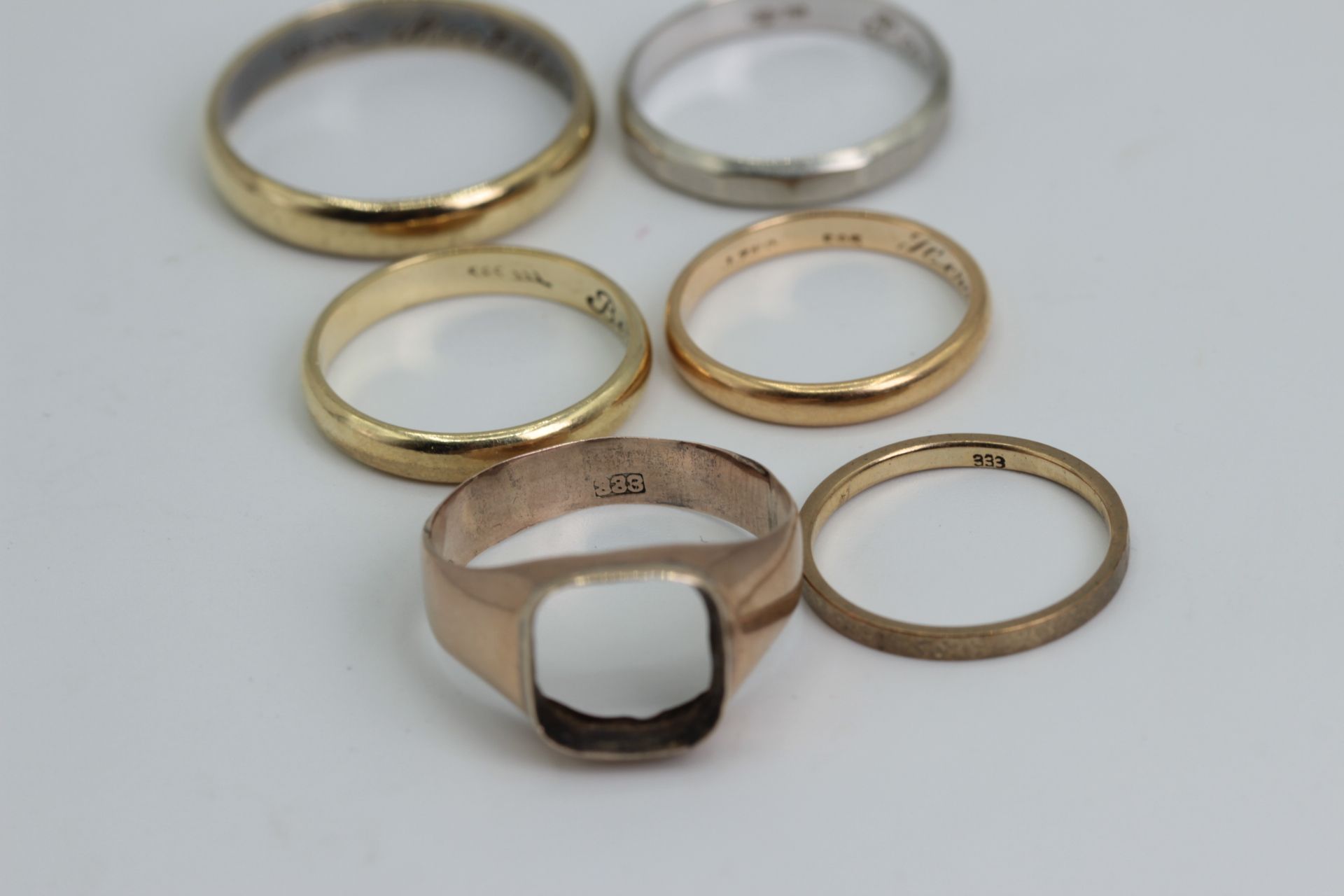 A Lot of 6x Gold Ring 8K 14K 18K Gold Yellow Gold Gold Scrap - Image 5 of 5