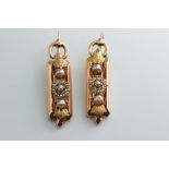 Antique earrings with seed pearls