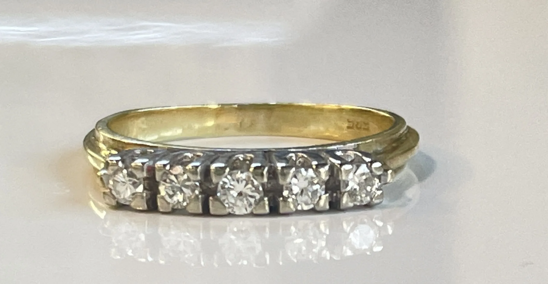 Vintage 585 Gold Diamant Ring ca. 0.25ct