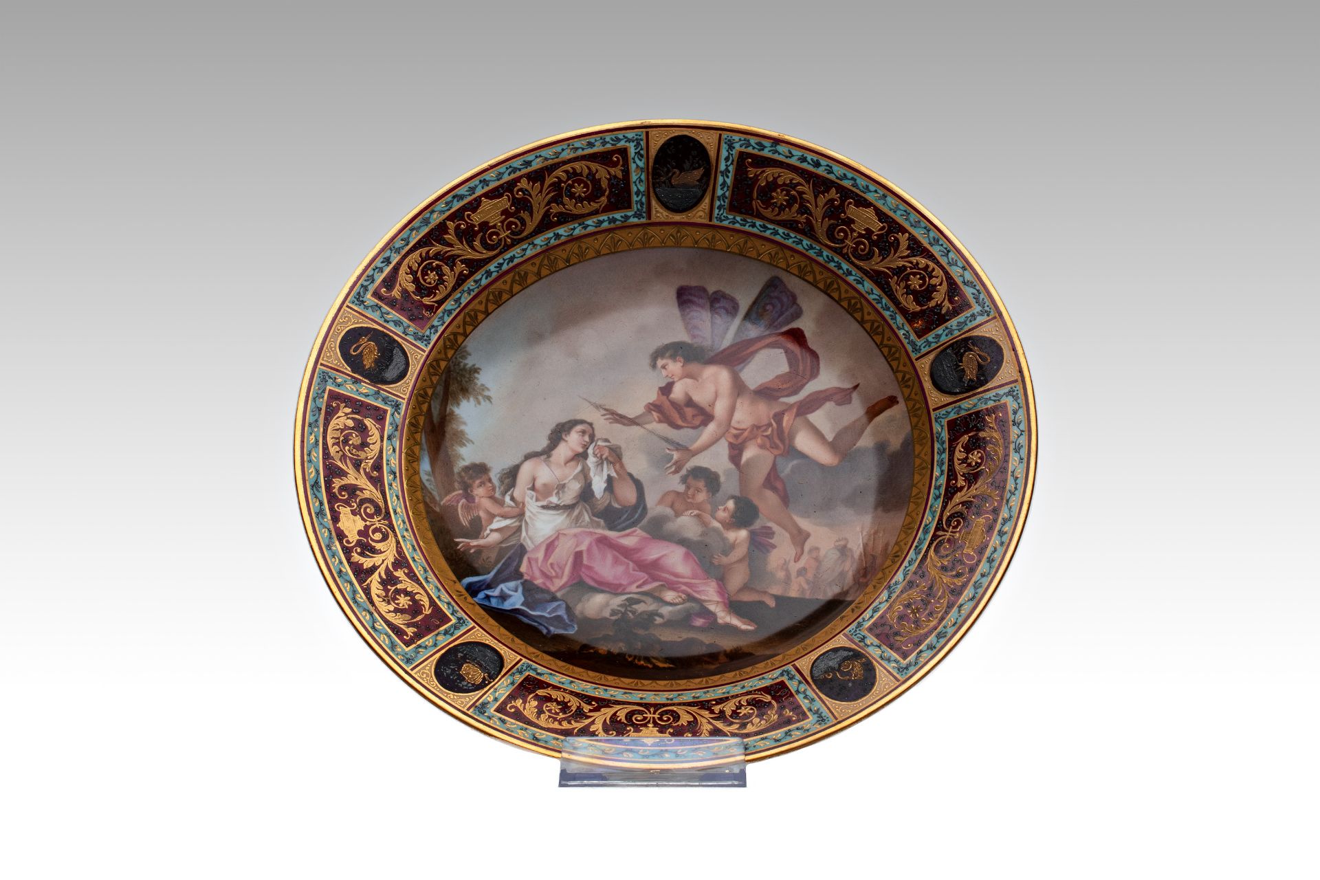 PLATE "CUPID AND PSYCHE" | Wiener Porzellanmanufaktur (Austrian - beginning of the 19th century)