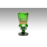 GOBLET WITH ENGRAVING | Czechoslovakia (Czech / Bohemian - 1st half of the 20th century)