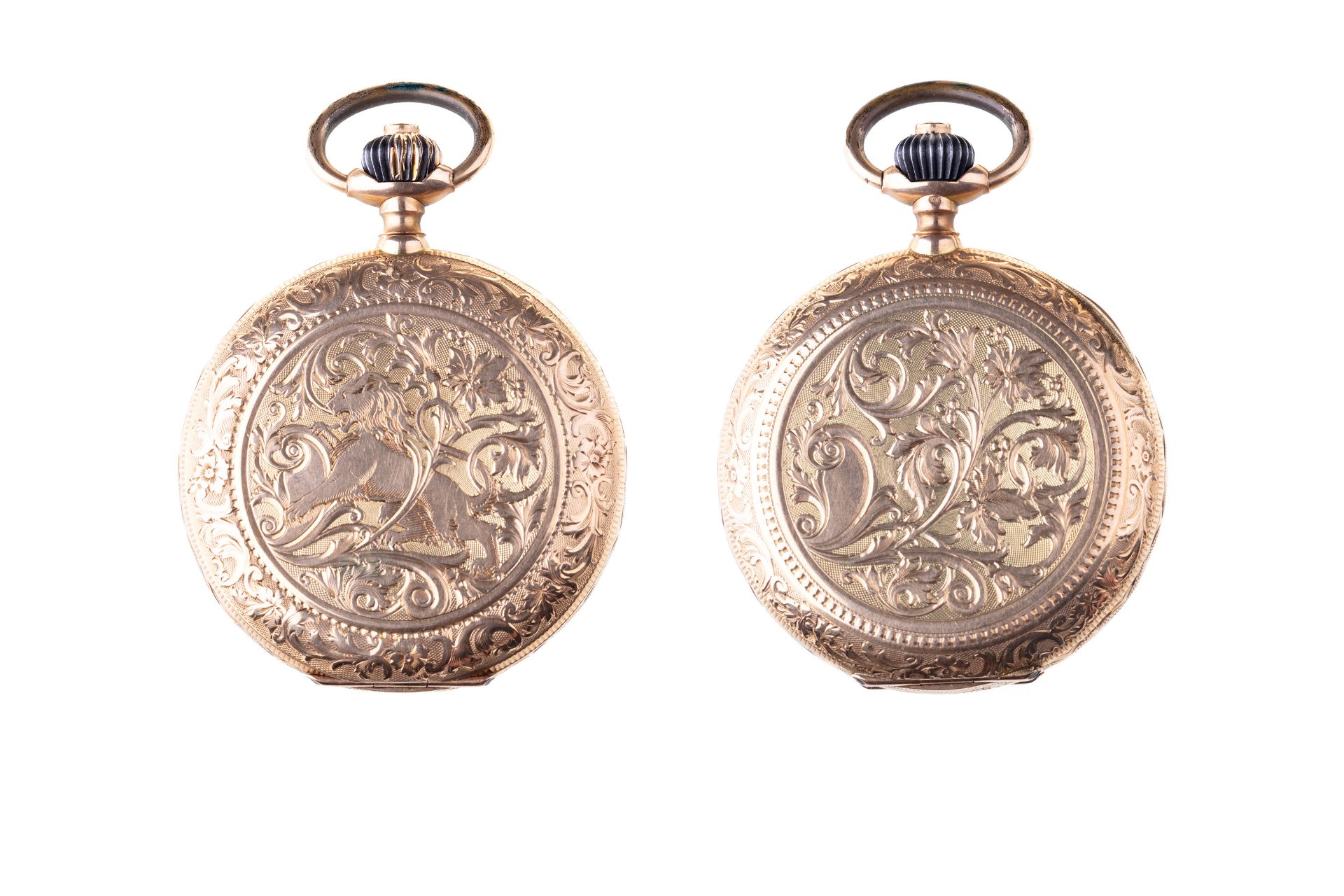 GOLD POCKET WATCH WITH THREE CASES |  (Switzerland - end of the 19th century)