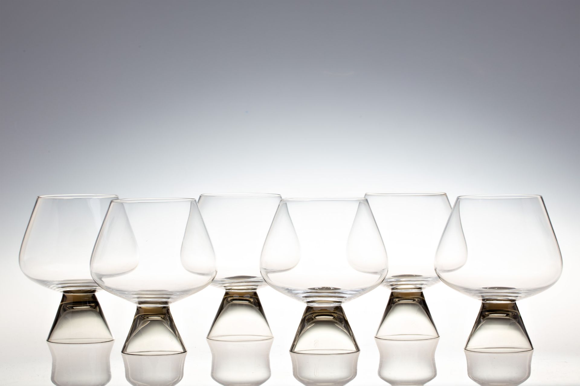 SIX COGNAC GLASSES | Rosenthal, designed by Elsa Fischer-Treyden (German / Germany - 1950s)