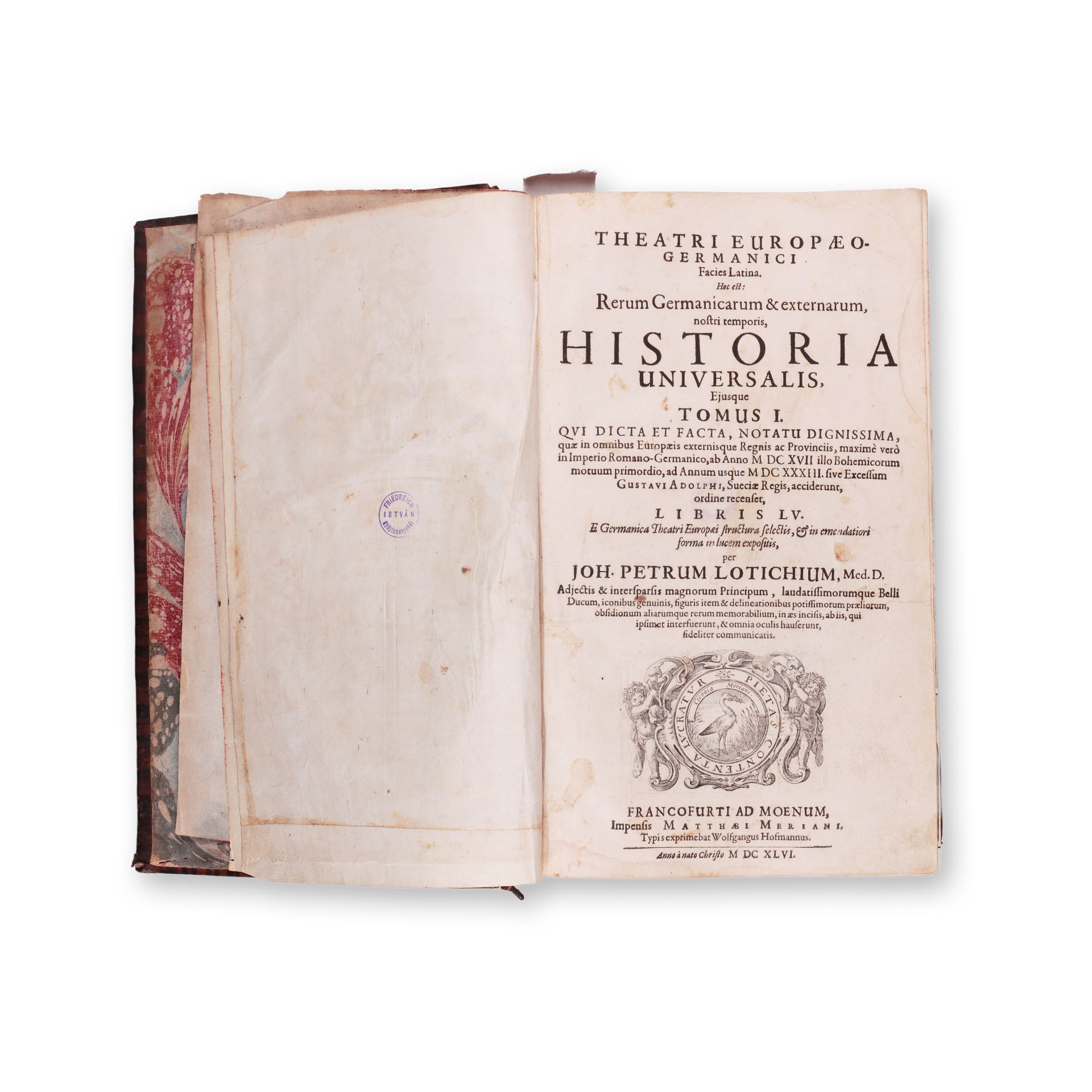 LOTICHIUS, Johann Peter (1598-1669): Theatri Europaeo-germanici facies latina. Vol. I. - Bild 3 aus 5