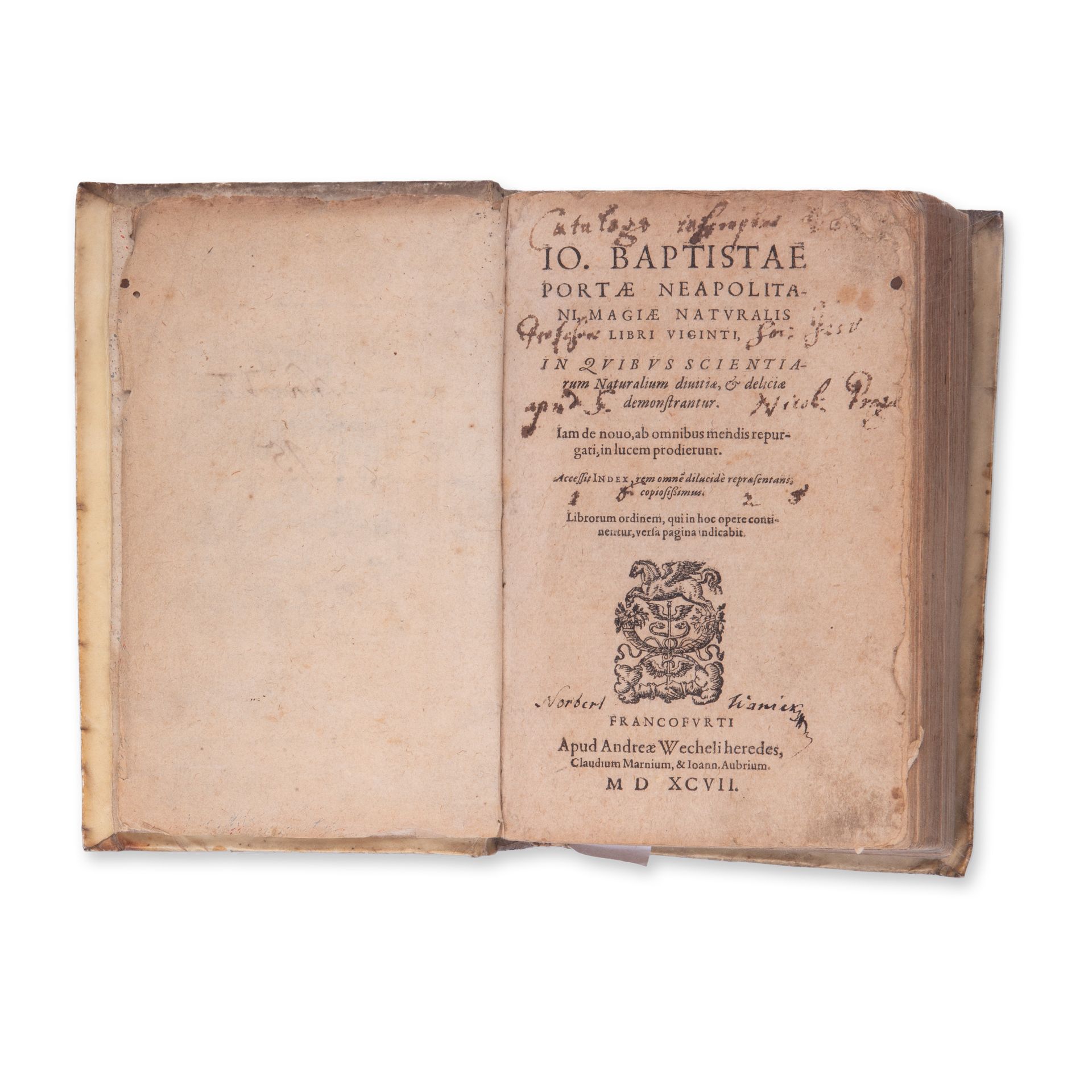 PORTA, Ioann. Bapt. (1535-1615): Magiae naturalis libri viginti - Image 3 of 4