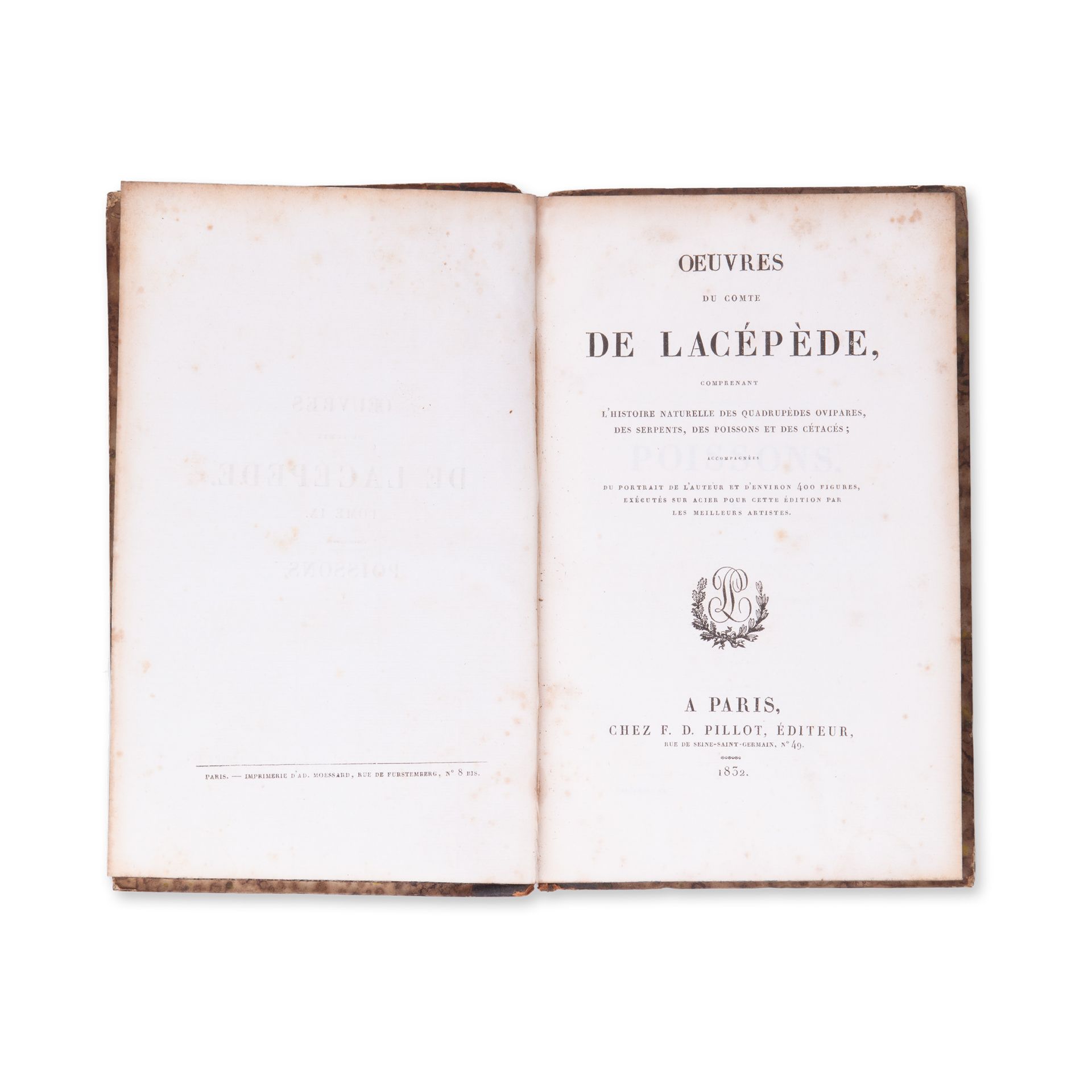 LA CEPEDE, M. (1756-1825): Comprenant l'histoire naturelle. Vol. IX. - Image 3 of 4