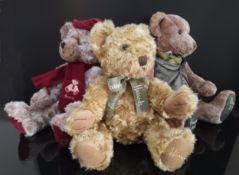 A Harrods 100 Years Teddy Anniversary, mohair jointed bear, leather paws; a Harrods Knightsbridge