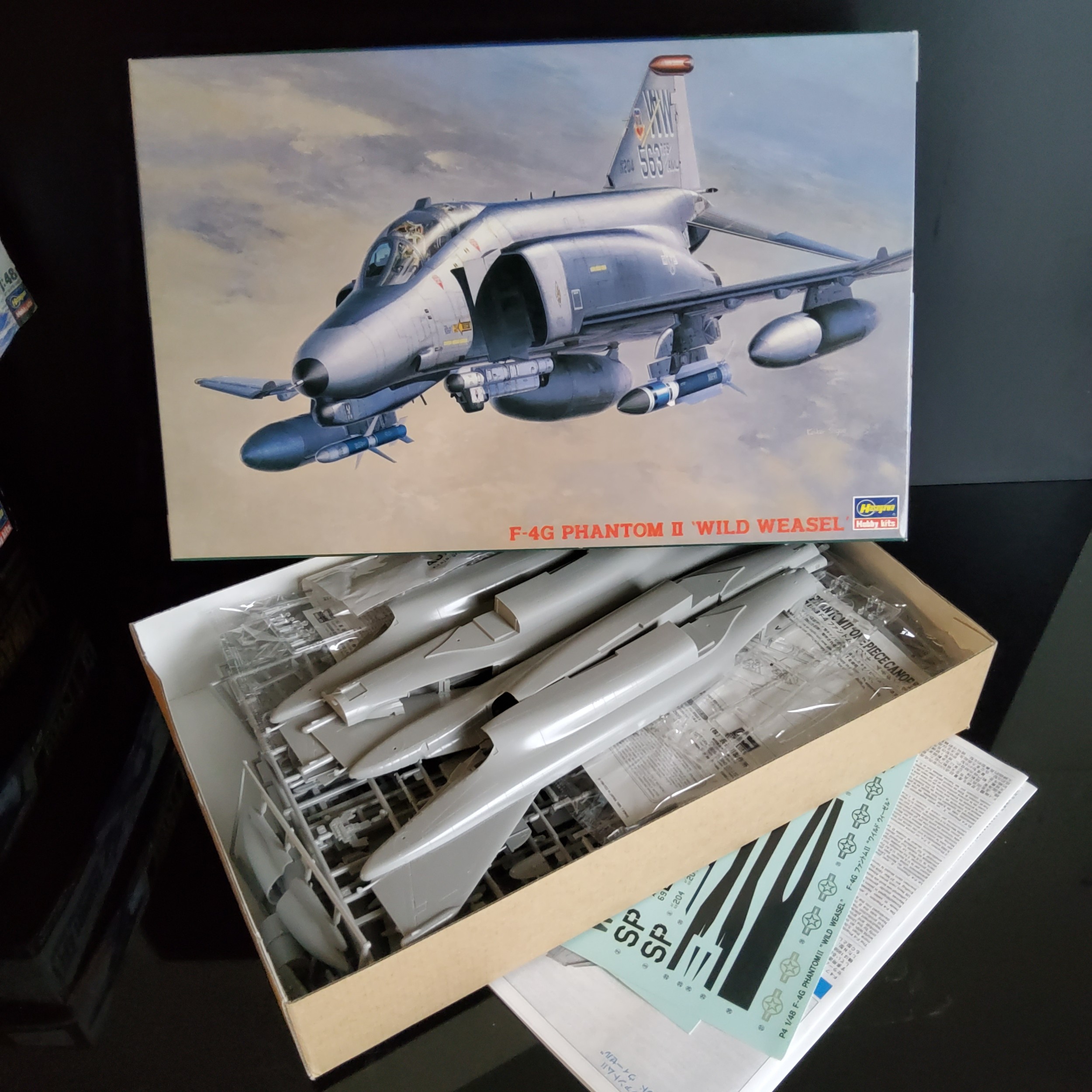 Six boxed Hasegawa 1/48 scale aircraft kits; 07211 F-4C/D Phantom II 'Egypt I' x2, F-4G Phantom - Image 7 of 9