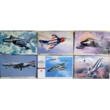 Six boxed Hasegawa "Phantom" aircraft model kits, 09590 RF-4E Phantom II 'Luftwaffe', 07208 F-4E