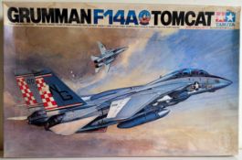 A Boxed Tamiya 1/32 Scale Gruman F14A Tomcat Aircraft Kit, (Bags have been opened but paperwork