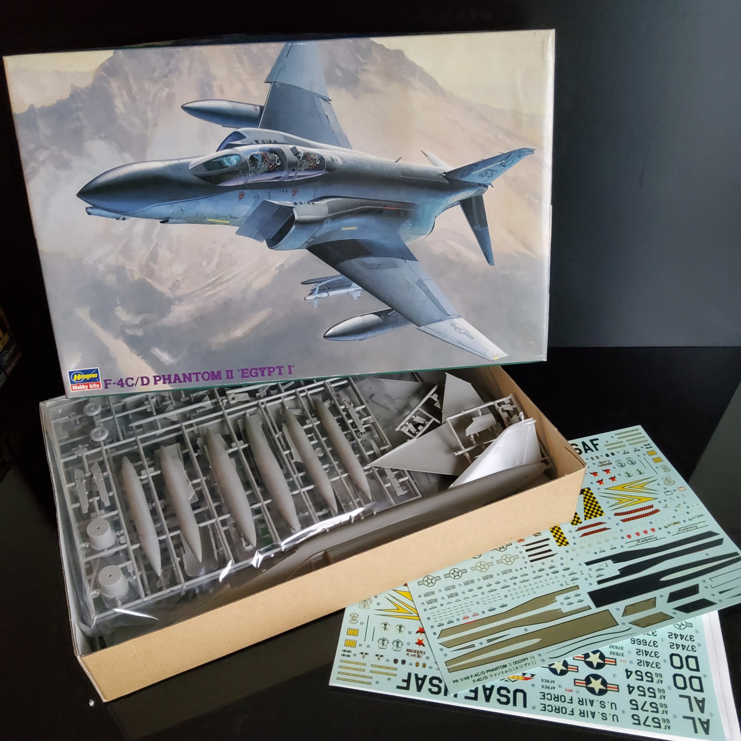 Six boxed Hasegawa 1/48 scale aircraft kits; 07211 F-4C/D Phantom II 'Egypt I' x2, F-4G Phantom - Image 4 of 9