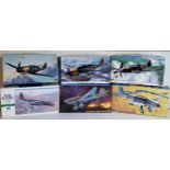 Six boxed Hasegawa 1/48 scale Luftwaffe aircraft kits; no09279 Junkers Ju87D-8 'Night Attacker',