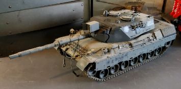 A kit Built German Leopard Tank, Possibly Tamiya kit, (overall well built, some small parts may be