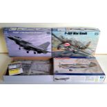 Three Boxed Trumpeter Aircraft Model Kits, comprising 02841 1/48 Scale PLAAF J-10A Vigorous