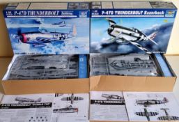 A Boxed Trumpeter 02262 1/32 Scale P-47D Thunderbolt Razorback Aircraft Kit; a 02263 P-47D