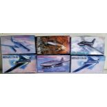 Six boxed Dragon Luftwaffe aircraft model kits; #5504 Me163B-1a, #5505 Ho229A-1 x2, #5516 Ba349A