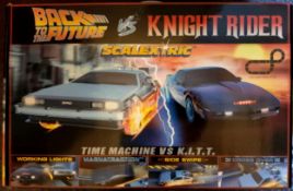 Scalextric - a boxed no. C1431 Back to the Future vs. Knight Rider includes appears unused